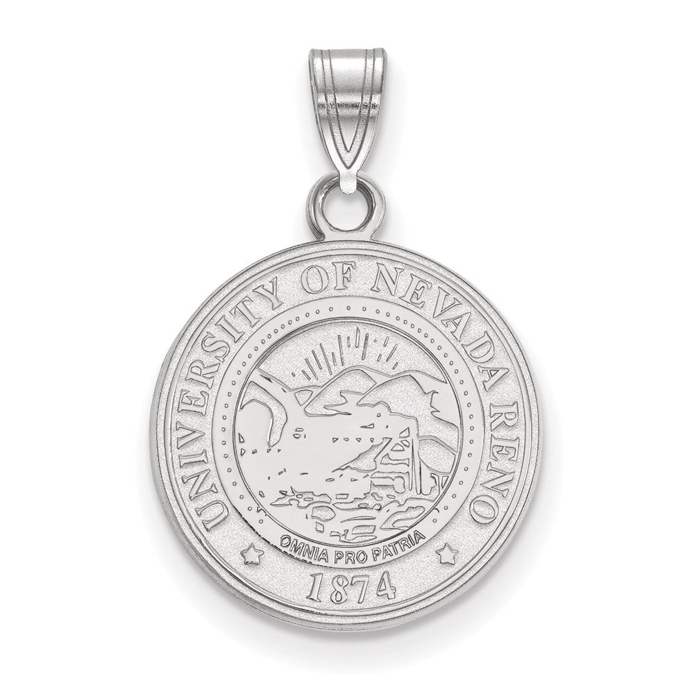 Sterlingsilber Rhodiniert Logoart University Of Nevada Reno Mittel Wappen Anhänger