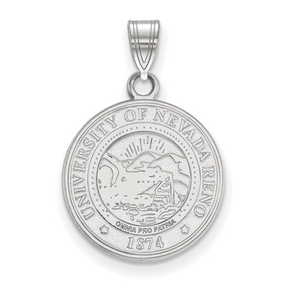Sterlingsilber Rhodiniert Logoart University Of Nevada Reno Mittel Wappen Anhänger
