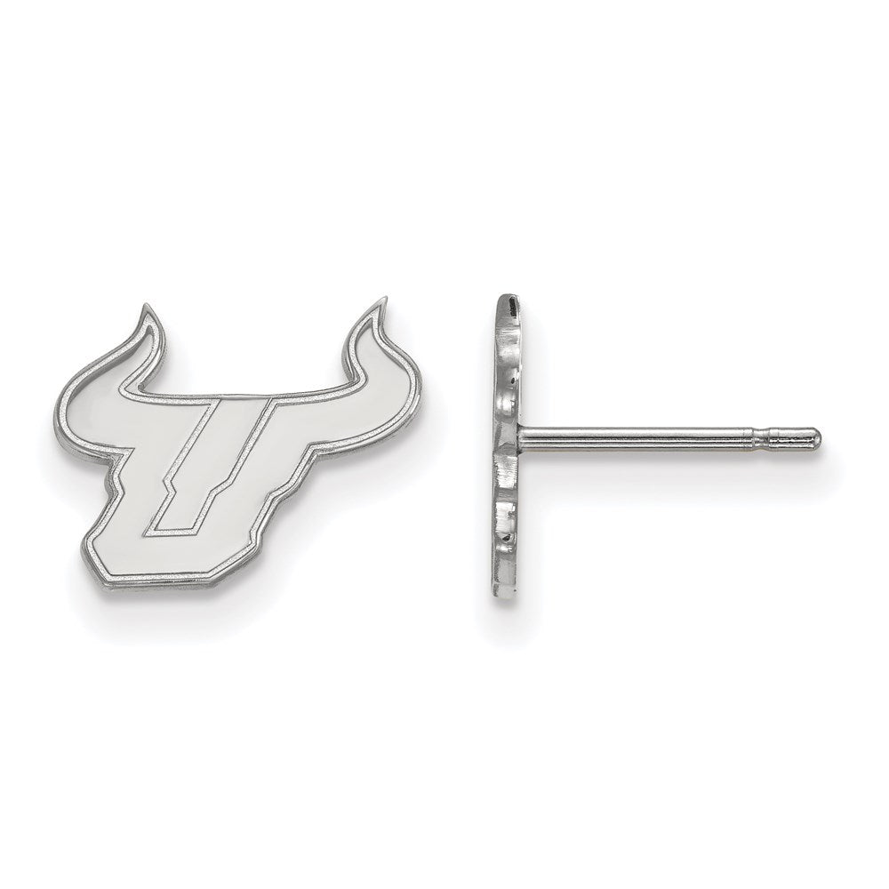 Sterlingsilber Rhodiniert Logoart University Of South Florida Bull Extra Klein Ohrstecker