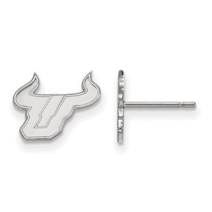 Sterlingsilber Rhodiniert Logoart University Of South Florida Bull Extra Klein Ohrstecker