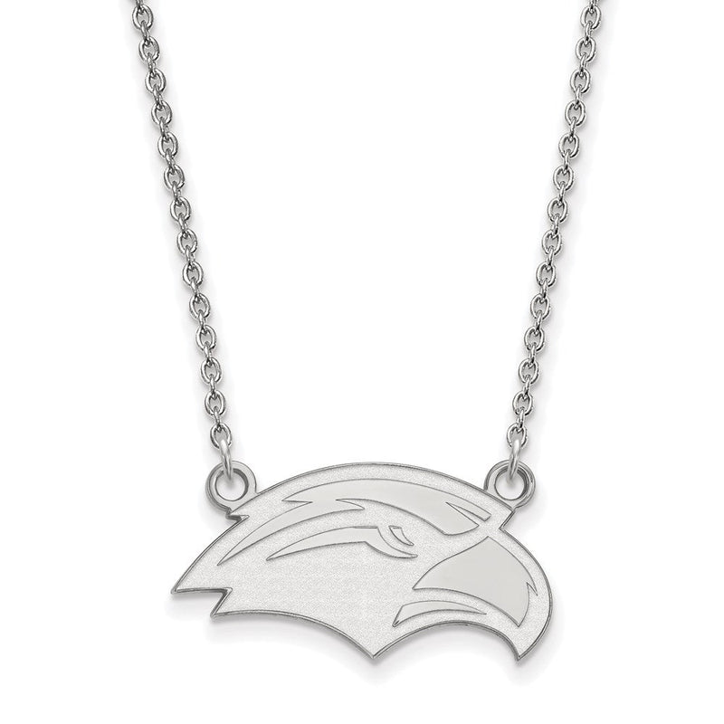 Sterlingsilber Rhodiniert Logoart University Of Southern Mississippi Adler Klein Anhänger 18 Zoll Halskette