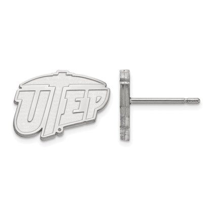 Sterlingsilber Rhodiniert Logoart University Of Texas At El Paso Extra Klein Ohrstecker