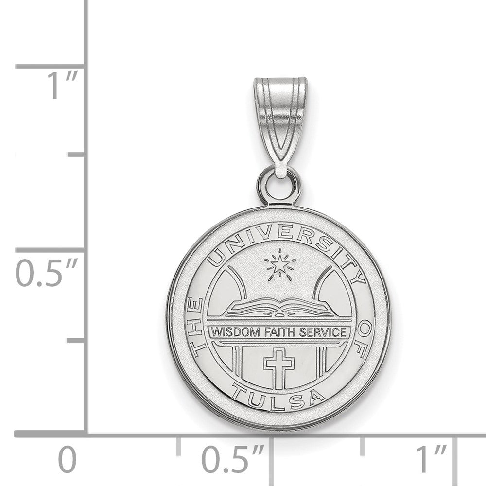 Sterlingsilber Rhodiniert Logoart University Of Tulsa Mittel Wappen Anhänger