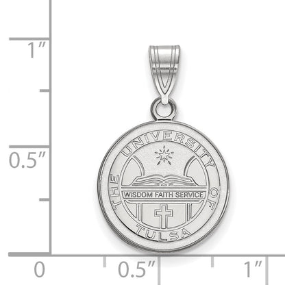 Sterlingsilber Rhodiniert Logoart University Of Tulsa Mittel Wappen Anhänger