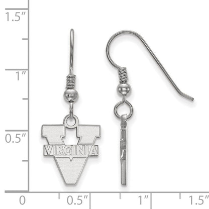 Sterlingsilber Rhodiniert Logoart University Of Virginia Klein Hängend Draht Ohrringe