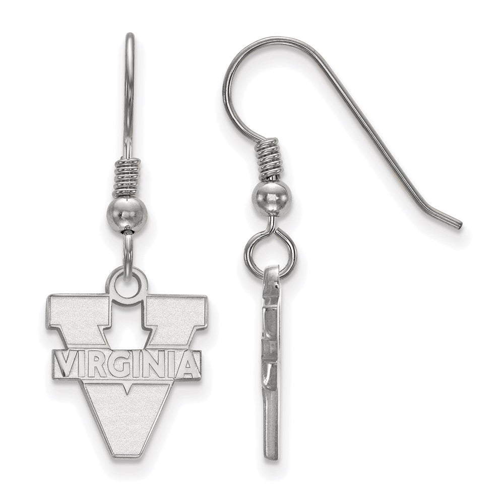 Sterlingsilber Rhodiniert Logoart University Of Virginia Klein Hängend Draht Ohrringe