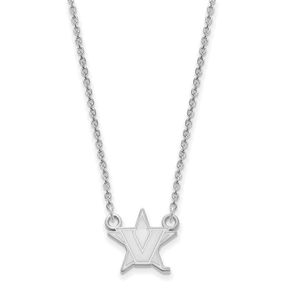 Sterlingsilber S. Rhodiniert P Logoart Vanderbilt University Klein Anhänger Halskette