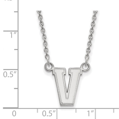 Sterlingsilber S. Rhodiniert P Logoart Vanderbilt University Klein Anhänger Halskette