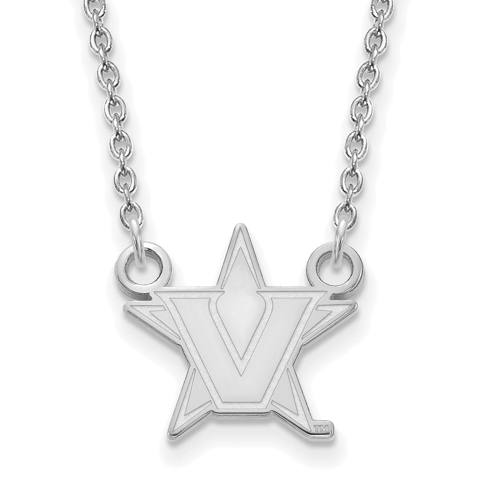 Sterlingsilber S. Rhodiniert P Logoart Vanderbilt University Klein Anhänger Halskette