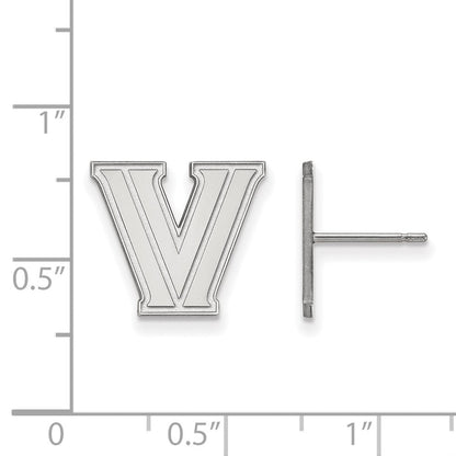 Sterlingsilber Rhodiniert Logoart Villanova University Buchstabe V Klein Ohrstecker