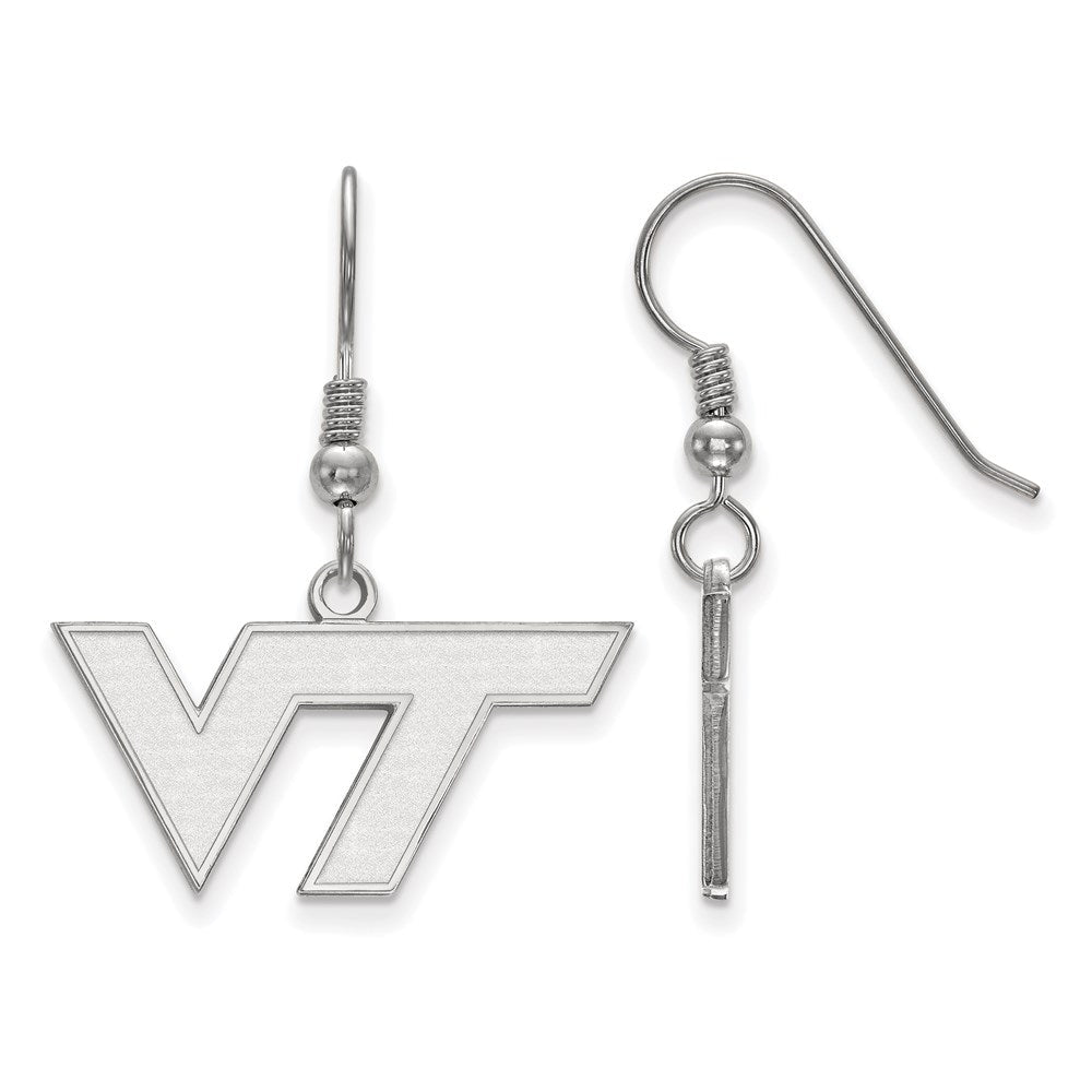 Sterlingsilber Rhodiniert Logoart Virginia Tech V T Klein Hängend Draht Ohrringe