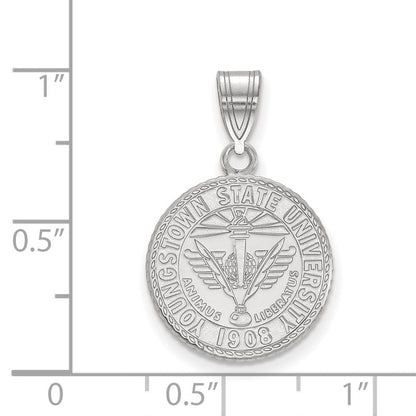 Sterlingsilber Rhodiniert Logoart Youngstown State University Mittel Wappen Anhänger
