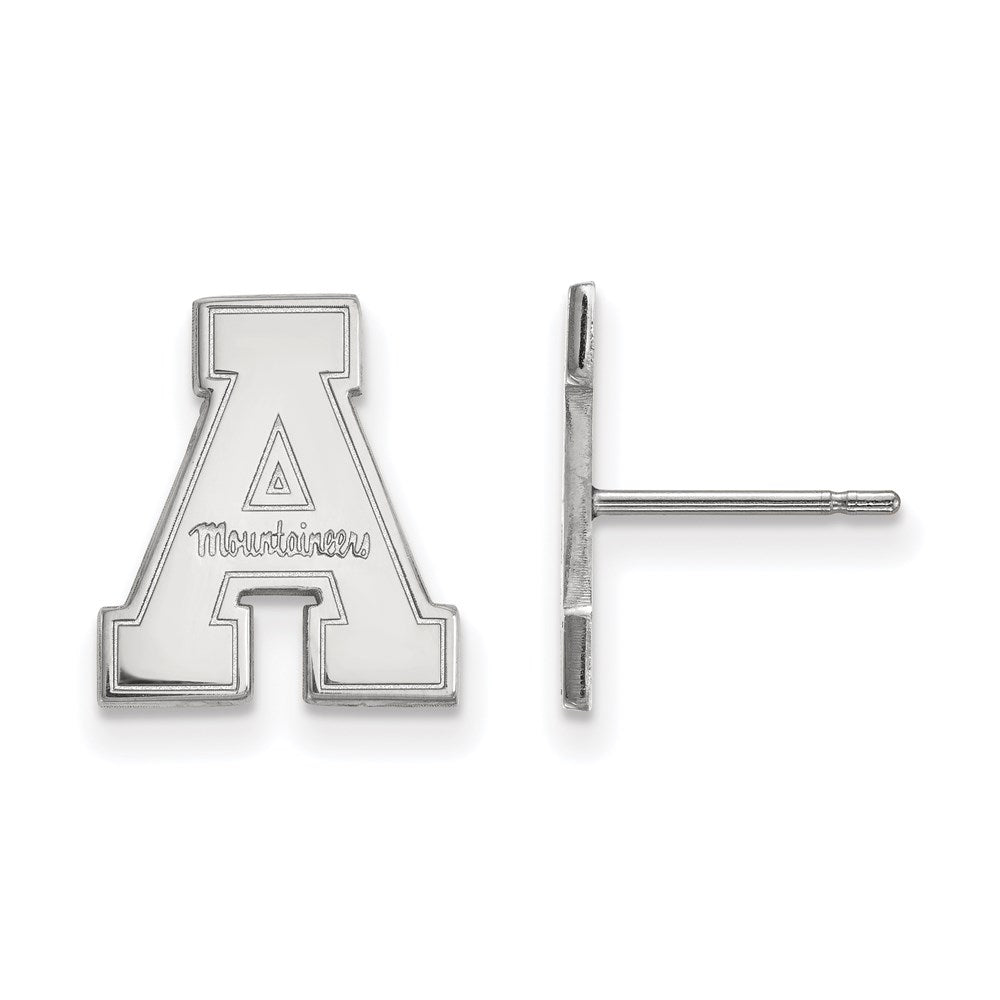 10K Weißgold Logoart Appalachian State University Klein Ohrstecker