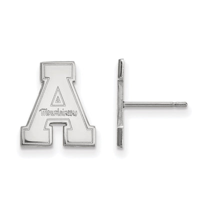 10K Weißgold Logoart Appalachian State University Klein Ohrstecker
