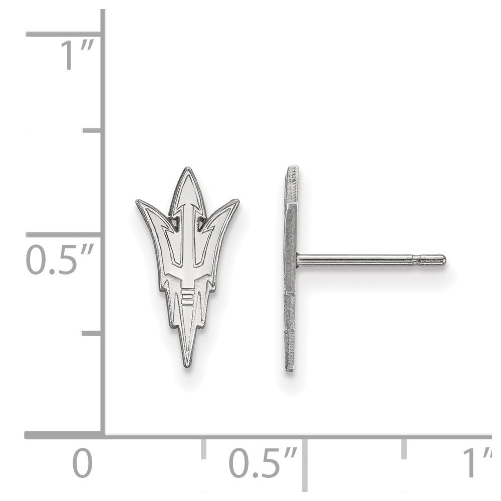 Sterlingsilber Rhodiniert Logoart Arizona State University Pitchfork Klein Ohrstecker