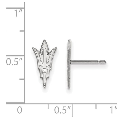 Sterlingsilber Rhodiniert Logoart Arizona State University Pitchfork Klein Ohrstecker