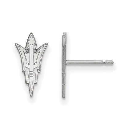 Sterlingsilber Rhodiniert Logoart Arizona State University Pitchfork Klein Ohrstecker