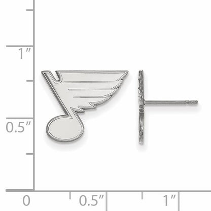 Sterlingsilber Rhodiniert Nhl Logoart St. Louis Blues Klein Ohrstecker