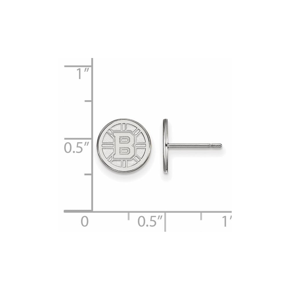 Sterlingsilber Rhodiniert Nhl Logoart Boston Bruins Extra Klein Ohrstecker