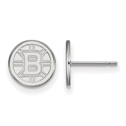 Sterlingsilber Rhodiniert Nhl Logoart Boston Bruins Extra Klein Ohrstecker