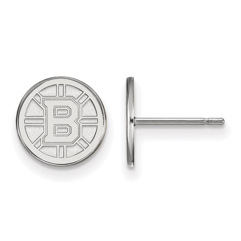 10K Weißgold Nhl Logoart Boston Bruins Extra Klein Ohrstecker