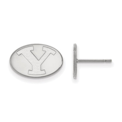 Sterlingsilber Rhodiniert Logoart Brigham Young University Buchstabe Y Extra Klein Ohrstecker
