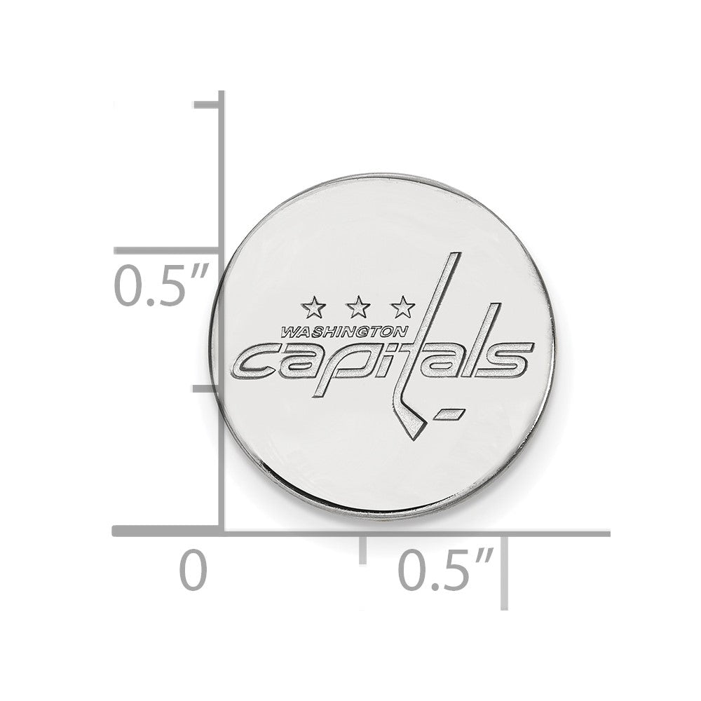 Sterlingsilber Rhodiniert Nhl Logoart Washington Capitals Anstecknadel