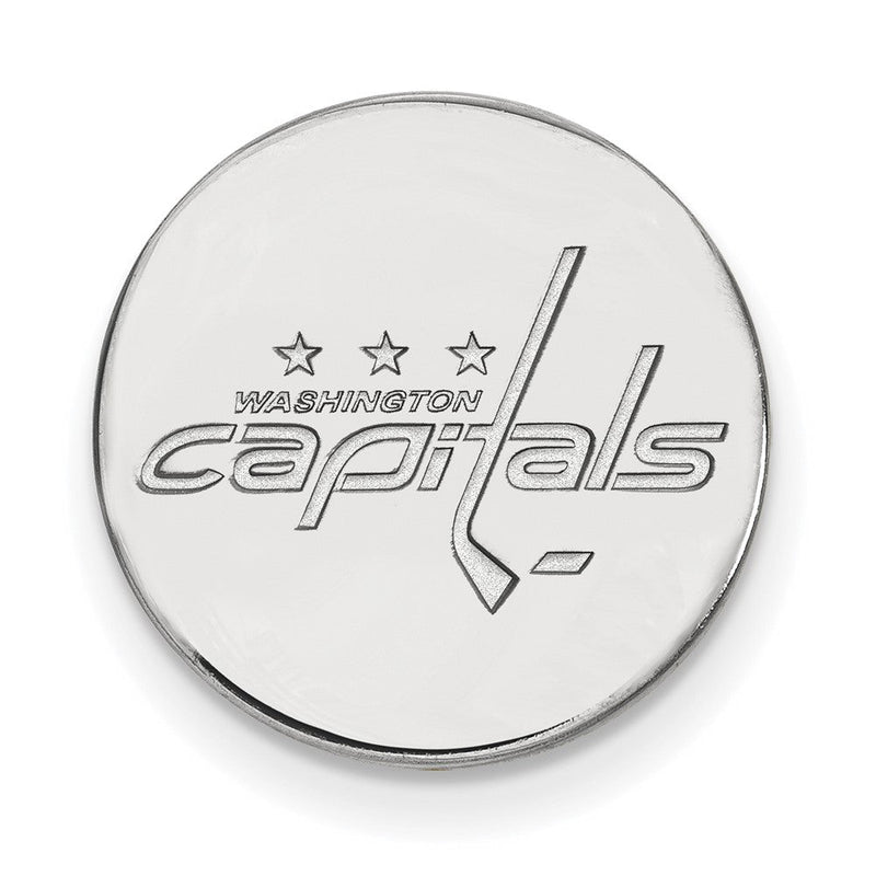 Sterlingsilber Rhodiniert Nhl Logoart Washington Capitals Anstecknadel