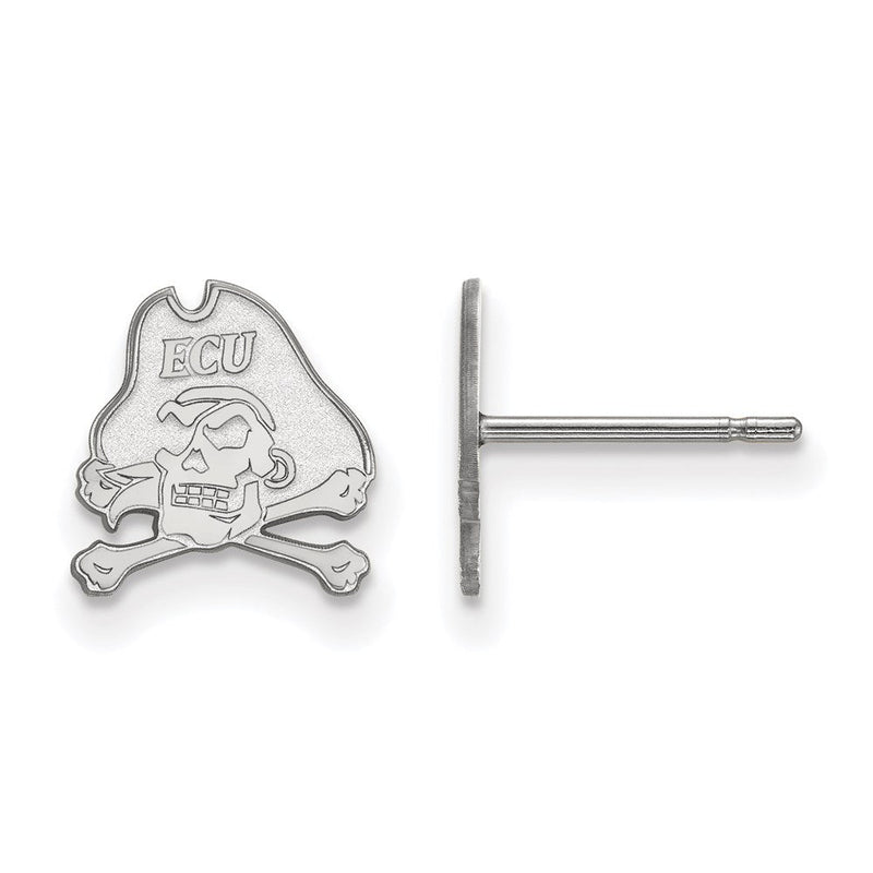 Sterlingsilber Rhodiniert Logoart Ost Carolina University Pirat Extra Klein Ohrstecker