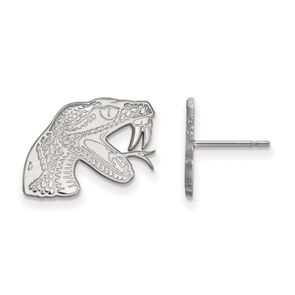 14K Weißgold Logoart Florida A und M University Rattler Klein Ohrstecker