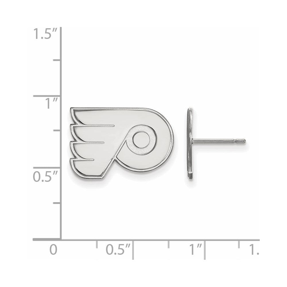 Sterlingsilber Rhodiniert Nhl Logoart Philadelphia Flyers Klein Ohrstecker