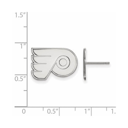 Sterlingsilber Rhodiniert Nhl Logoart Philadelphia Flyers Klein Ohrstecker