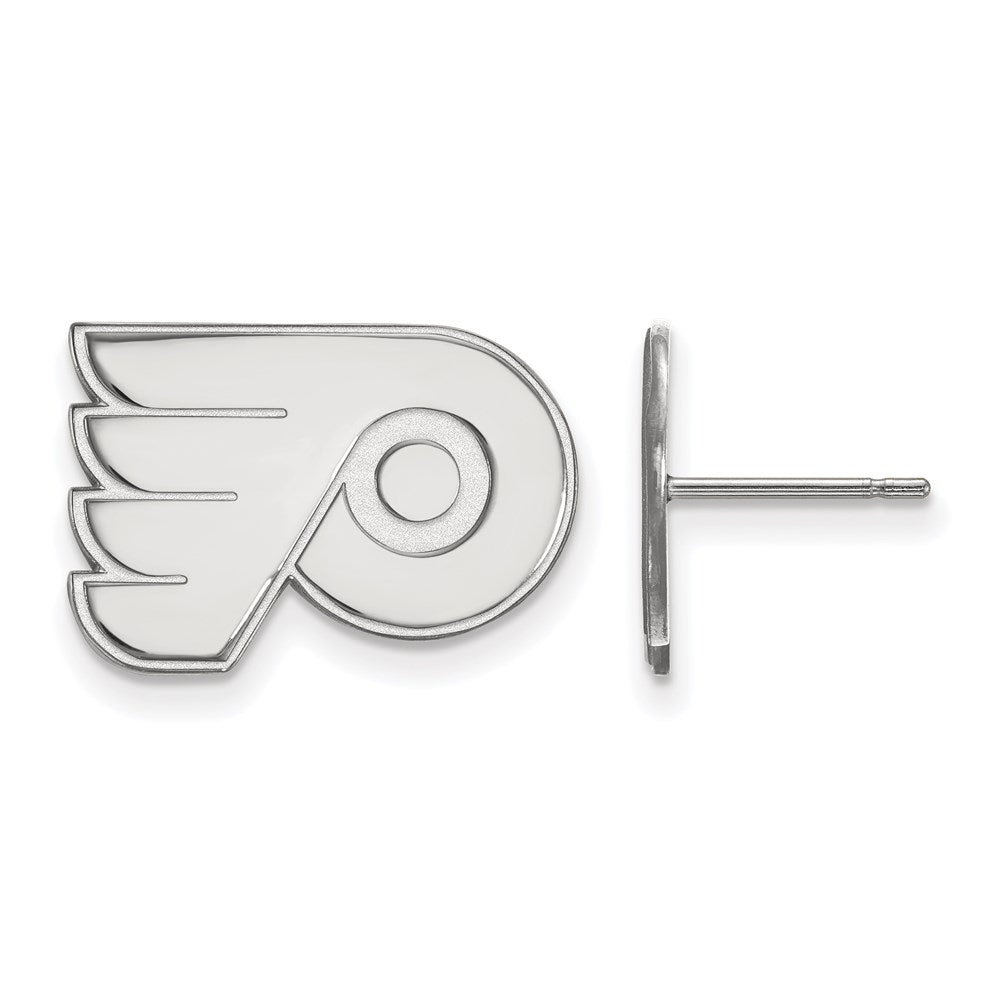 Sterlingsilber Rhodiniert Nhl Logoart Philadelphia Flyers Klein Ohrstecker