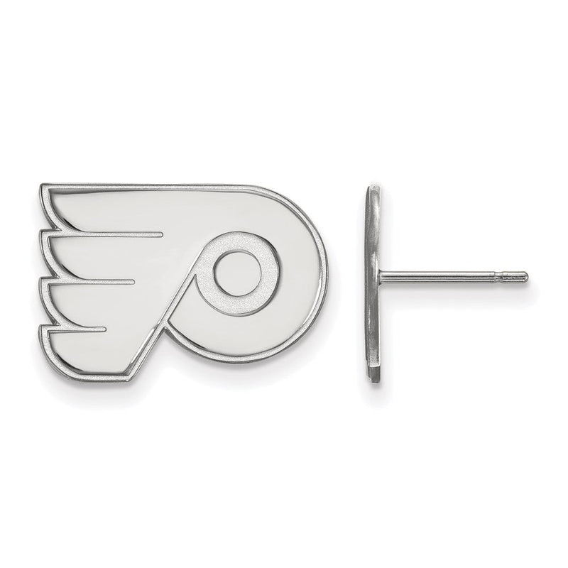 14K Weißgold Nhl Logoart Philadelphia Flyers Klein Ohrstecker
