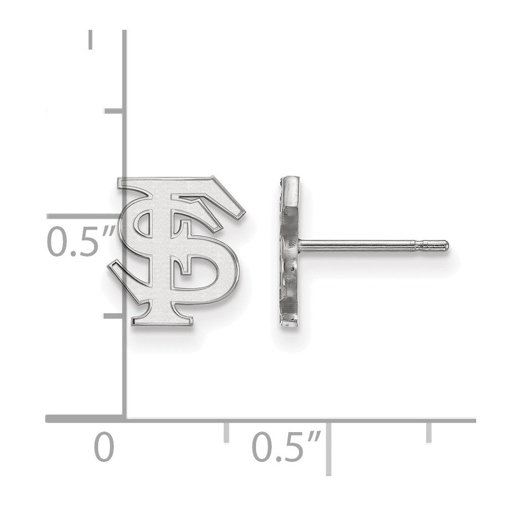 Sterlingsilber Rhodiniert Logoart Florida State University F S Extra Klein Ohrstecker