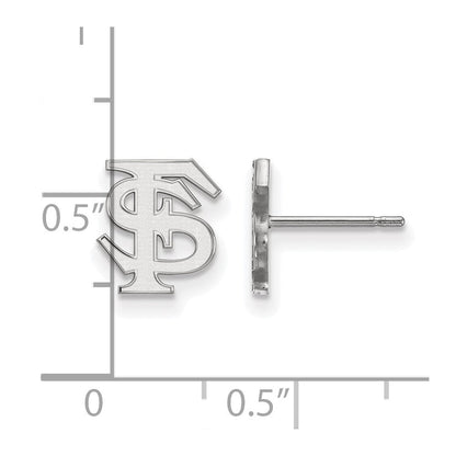 Sterlingsilber Rhodiniert Logoart Florida State University F S Extra Klein Ohrstecker