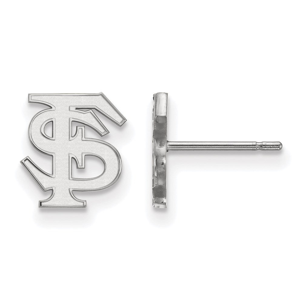 Sterlingsilber Rhodiniert Logoart Florida State University F S Extra Klein Ohrstecker