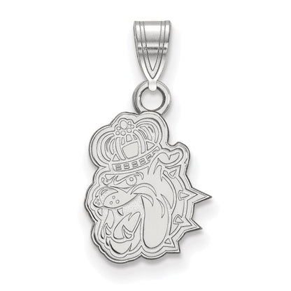 Sterlingsilber Rhodiniert Logoart James Madison University Duke Hund Klein Anhänger
