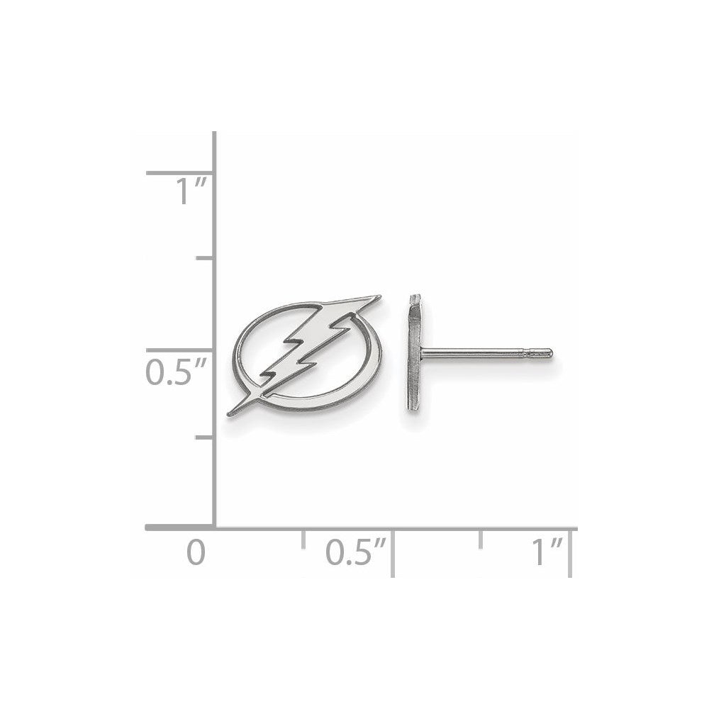 14K Weißgold Nhl Logoart Tampa Bay Blitz Extra Klein Ohrstecker