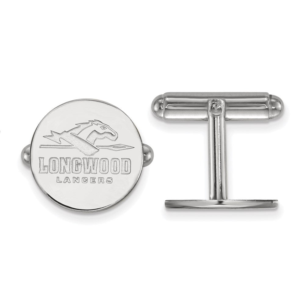 Sterlingsilber Rhodiniert Logoart Longwood University Manschette Knöpfe