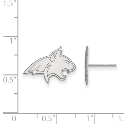 Sterlingsilber Rhodiniert Logoart Montana State University Bobcat Klein Ohrstecker