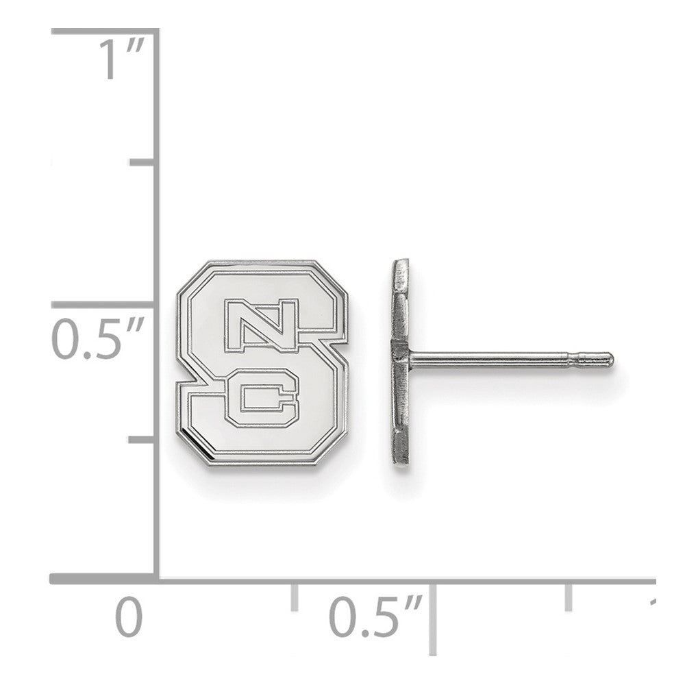 Sterlingsilber Rhodiniert Logoart North Carolina State University N C S Extra Klein Ohrstecker