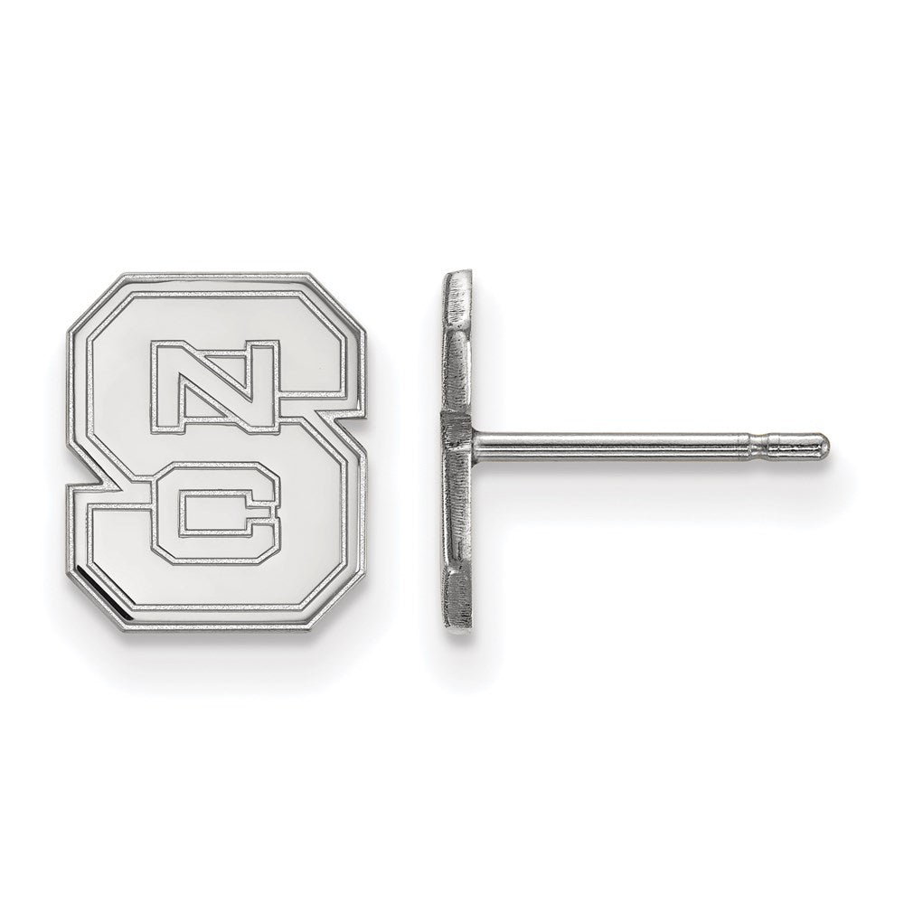 Sterlingsilber Rhodiniert Logoart North Carolina State University N C S Extra Klein Ohrstecker