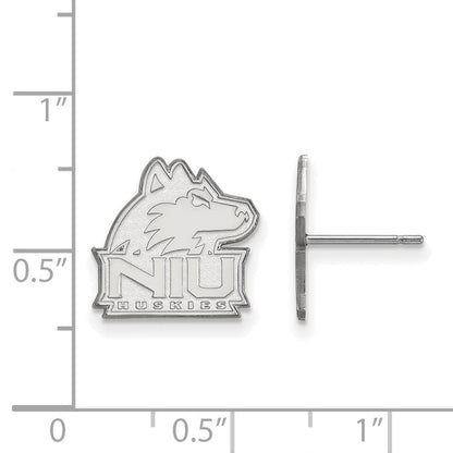10K Weißgold Logoart Northern Illinois University N I U Huskies Klein Ohrstecker