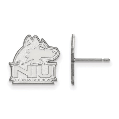 10K Weißgold Logoart Northern Illinois University N I U Huskies Klein Ohrstecker