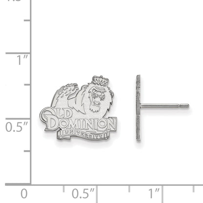 Sterlingsilber Rhodiniert Logoart Old Dominion University Klein Ohrstecker