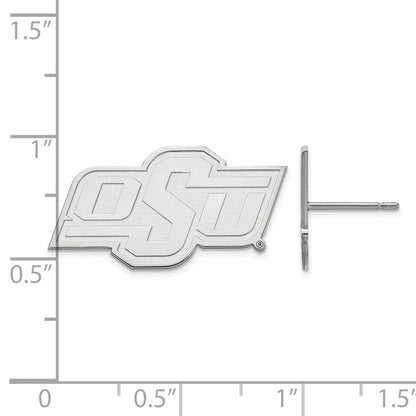 Sterlingsilber Rhodiniert Logoart Oklahoma State University O S U Klein Ohrstecker