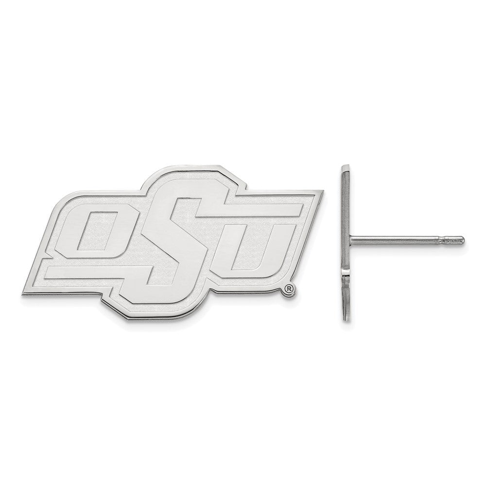 Sterlingsilber Rhodiniert Logoart Oklahoma State University O S U Klein Ohrstecker