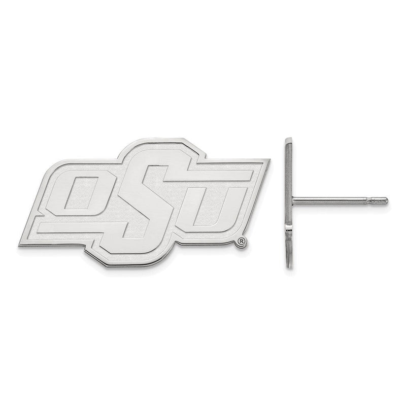 Sterlingsilber Rhodiniert Logoart Oklahoma State University O S U Klein Ohrstecker