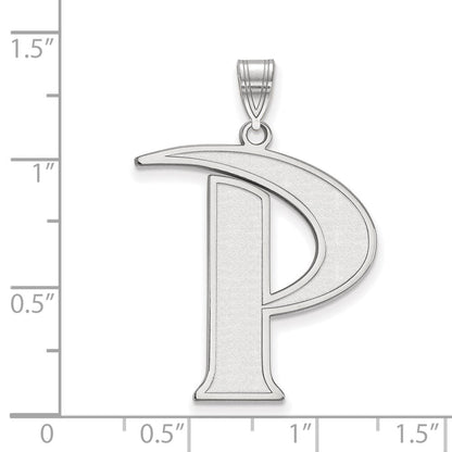 Sterlingsilber Rhodiniert Logoart Pepperdine University Buchstabe P Extra Groß Anhänger